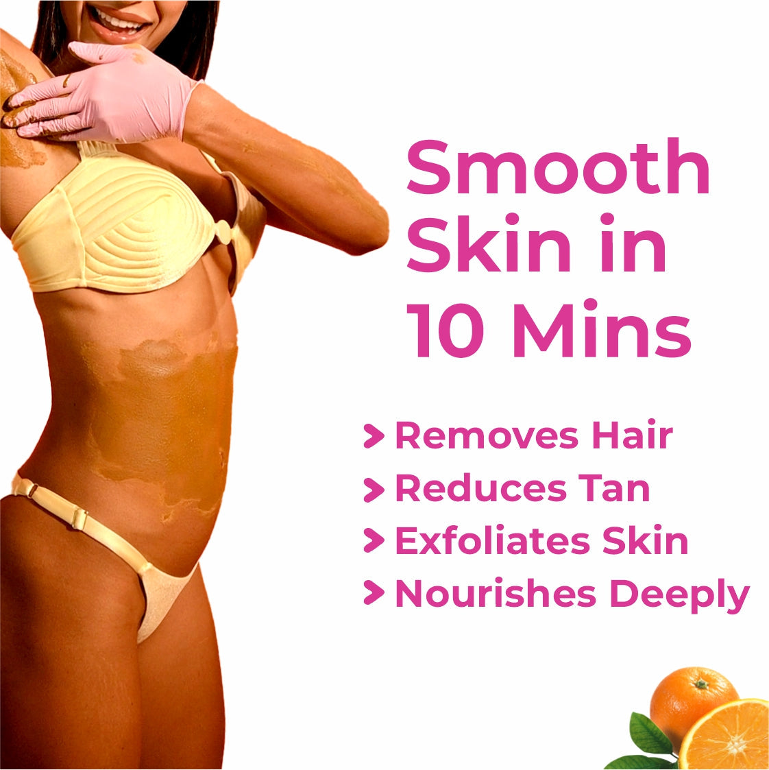 BUY 1 GET 1 FREE! 4-in-1 Orange Body Hair Removal Wax Powder Mask