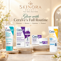 CeraVe 4-in-1 Skincare Kit: Night Cream, Sunblock, Cleanser & Serum for Radiant Skin